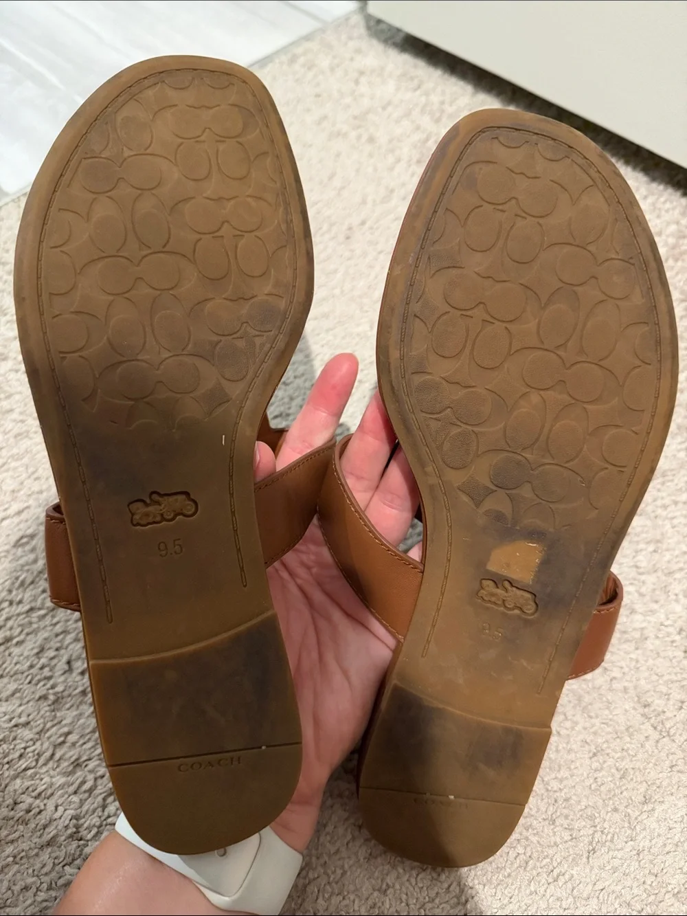 Women’s Brown Leather Coach Sandal - Picture 3 of 5